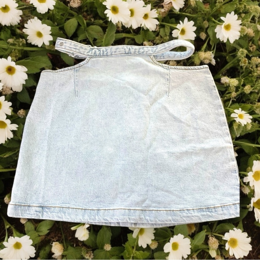 🆑Revolve Denim Cut Out Mini Skirt Size Small